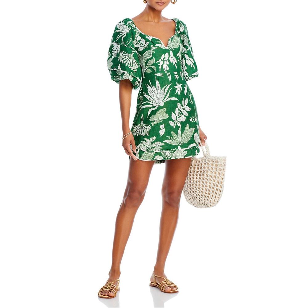 Farm Rio Forest Soul Linen Mini Dress - Picture 6 of 9
